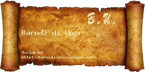 Barnódi Upor névjegykártya